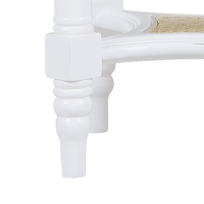 Bramble - Montego Side Table in White Harvest w/ Rattan Natural Shelf - 23677WHD-RNAT--- - GreatFurnitureDeal