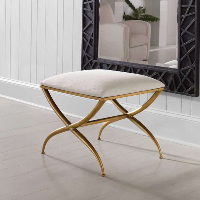 Uttermost - Crossing Small White Bench - 23677