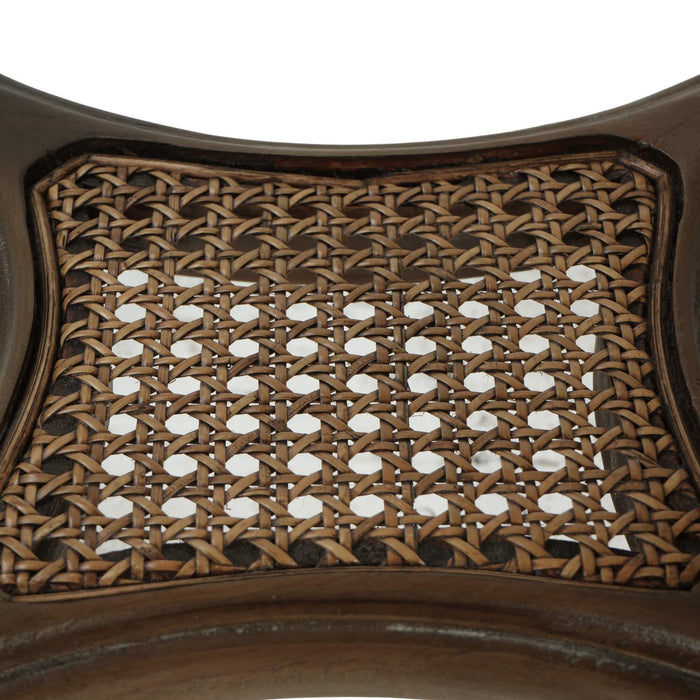 Bramble - Montego Side Table in Straw Wash w/ Rattan Glaze Shelf - 23677STW-RGZE--- - GreatFurnitureDeal