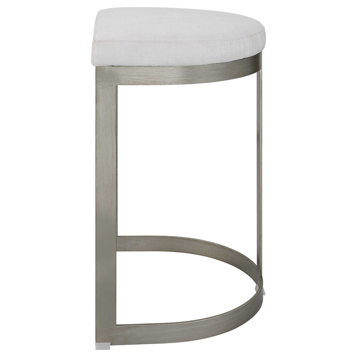 Uttermost - Ivanna Backless Silver Counter Stool - 23687 - GreatFurnitureDeal