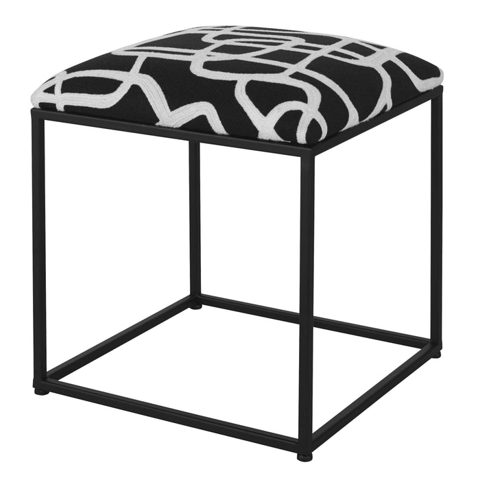 Uttermost - Twists And Turns Fabric Accent Stool - 23690