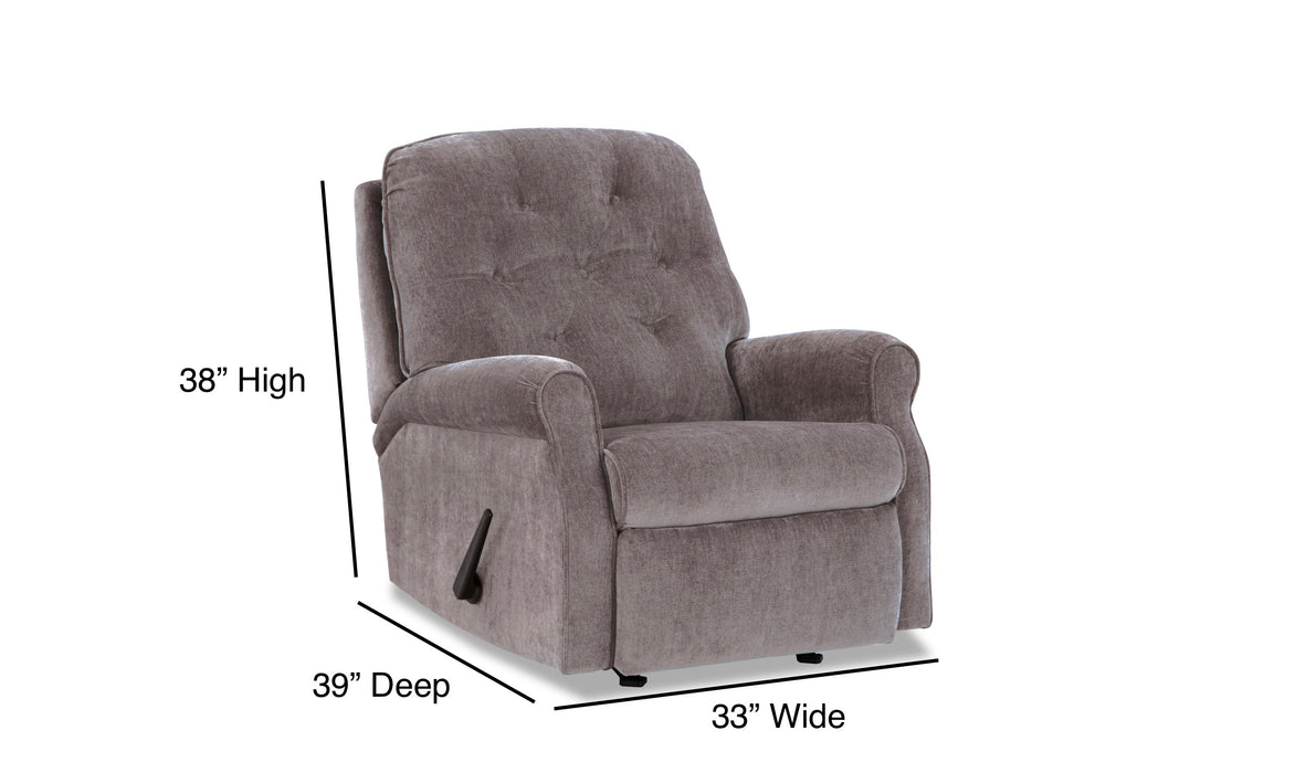 Motion Ease - Dori Small Scale Rocker Recliner in Slate - 237-91-14 - GreatFurnitureDeal