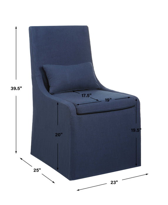 Uttermost - Coley Denim Armless Chair - 23726
