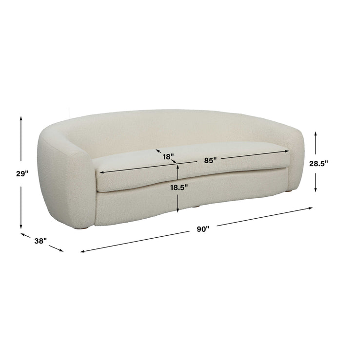 Uttermost - Capra Art Deco White Sofa - 23746