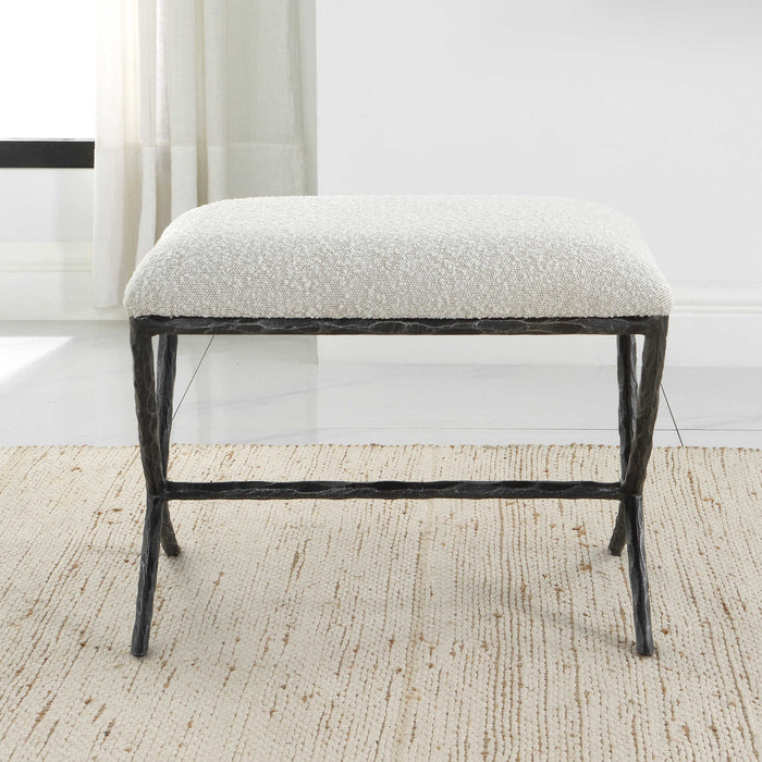 Uttermost - Brisby Gray Fabric Small Bench - 23750