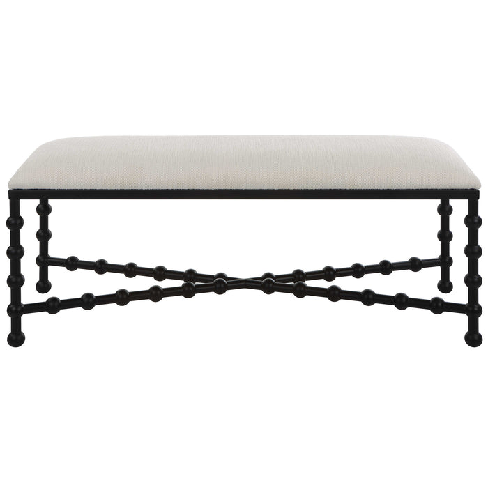 Uttermost - Iron Drops Cushioned Bench - 23756 - GreatFurnitureDeal