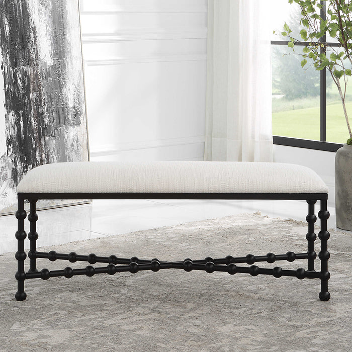 Uttermost - Iron Drops Cushioned Bench - 23756