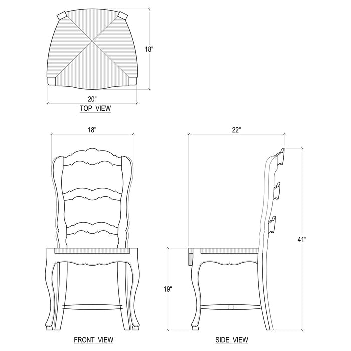 Bramble - Provincial Dining Chair - Set of 2- BR-23779 - GreatFurnitureDeal