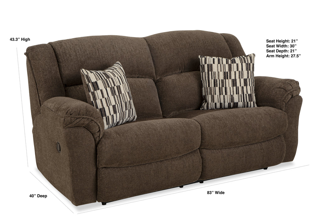 Motion Ease - Heritage Manual Reclining Sofa in Coffee Bean - 238-30-21 - GreatFurnitureDeal