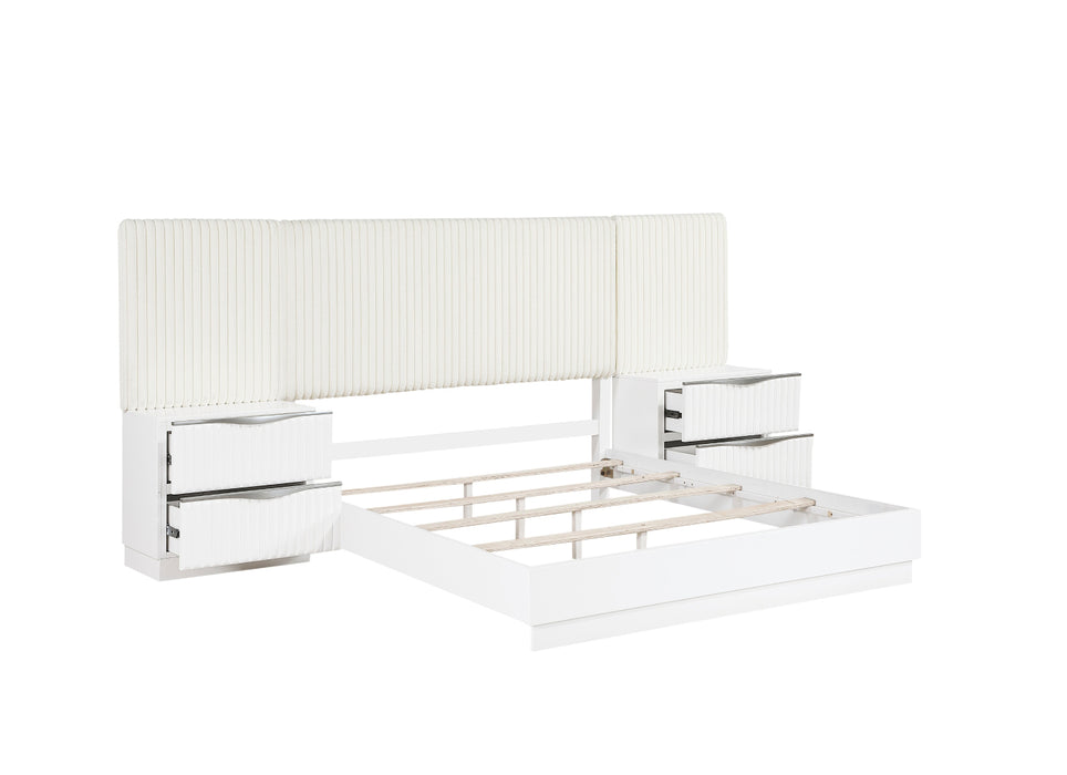 Homelegance - Linea 5 Piece California King Wall Bed in Pearl White - 2384K-1CK*WB