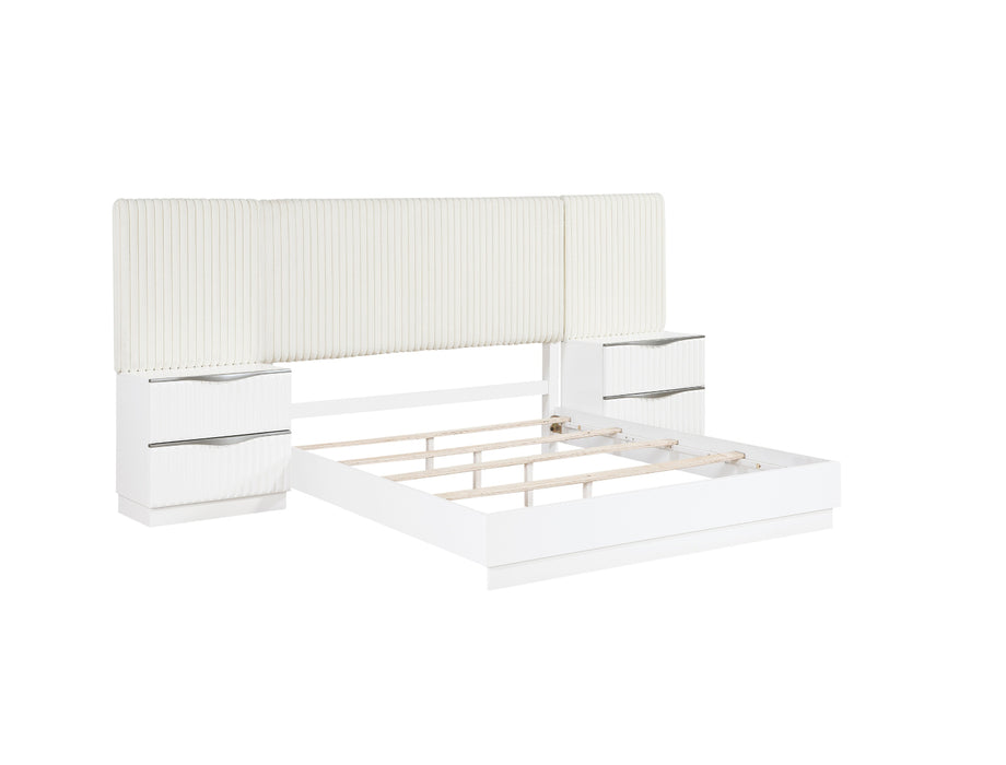 Homelegance - Linea 5 Piece King Wall Bed in Pearl White - 2384K-1EK*WB