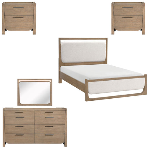 Homelegance - Riley 5 Piece California King Bedroom Set in Light Brown - 2385K-1CK-5SET - GreatFurnitureDeal