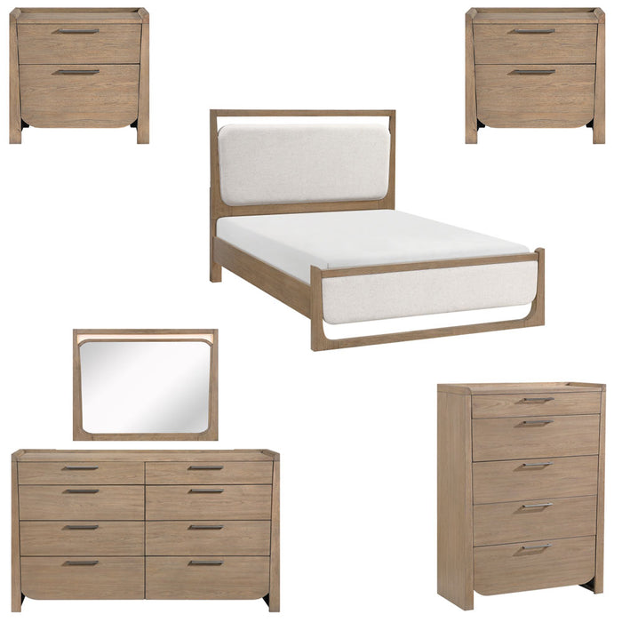 Homelegance - Riley 6 Piece California King Bedroom Set in Light Brown - 2385K-1CK-6SET - GreatFurnitureDeal