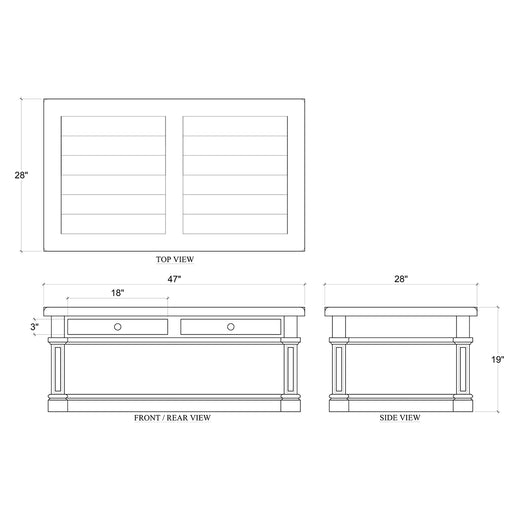 Bramble - Roosevelt Coffee Table - BR-23857CCA - GreatFurnitureDeal