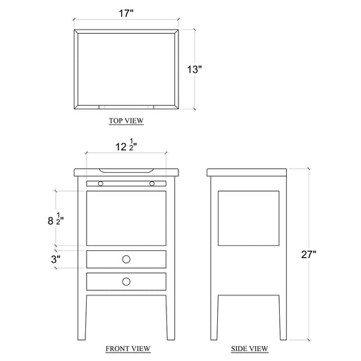 Bramble - Eton 2 Drawer Side Table w/ Pull Out Shelf - BR-23873 - GreatFurnitureDeal