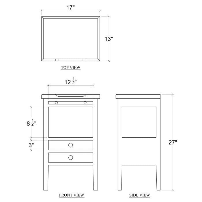Bramble - Eton 2 Drawer Side Table w/ Pull Out Shelf - BR-23873HRW----LDT - GreatFurnitureDeal