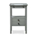 Bramble - Eton 2 Drawer Side Table w/ Pull Out Shelf in Grey Charleston - 23873GCH----- - GreatFurnitureDeal