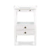 Bramble - Eton 2 Drawer Side Table w/ Pull Out Shelf in Architectural White - 23873HRW----LDT - GreatFurnitureDeal