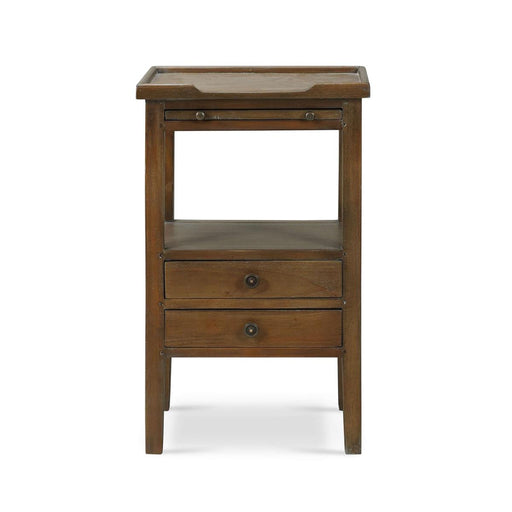 Bramble - Eton 2 Drawer Side Table w/ Pull Out Shelf in Straw Wash - 23873STW----- - GreatFurnitureDeal
