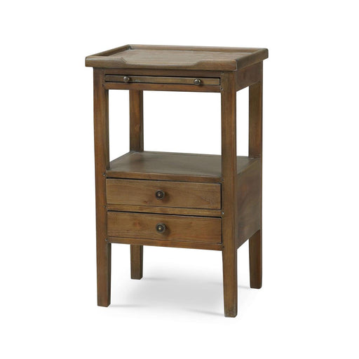 Bramble - Eton 2 Drawer Side Table w/ Pull Out Shelf in Straw Wash - 23873STW----- - GreatFurnitureDeal