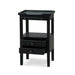 Bramble - Eton 2 Drawer Side Table w/ Pull Out Shelf In Batavia Black - 23873BBA - GreatFurnitureDeal