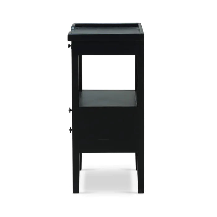 Bramble - Eton 2 Drawer Side Table w/ Pull Out Shelf In Batavia Black - 23873BBA - GreatFurnitureDeal