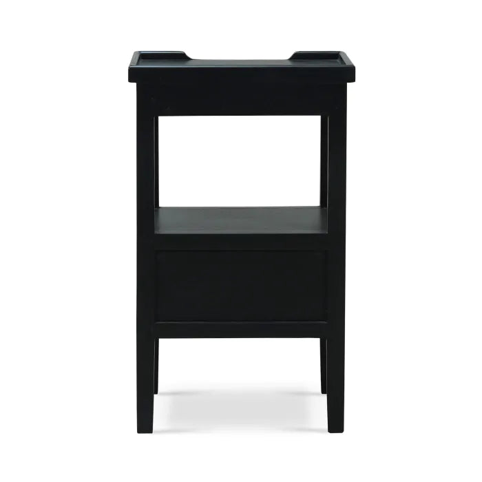Bramble - Eton 2 Drawer Side Table w/ Pull Out Shelf In Batavia Black - 23873BBA - GreatFurnitureDeal