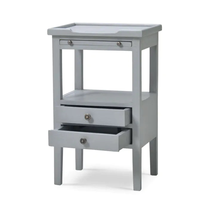 Bramble - Eton 2 Drawer Side Table w/ Pull Out Shelf - 23873GCH - GreatFurnitureDeal