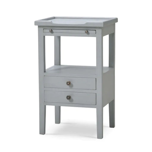 Bramble - Eton 2 Drawer Side Table w/ Pull Out Shelf - 23873GCH - GreatFurnitureDeal