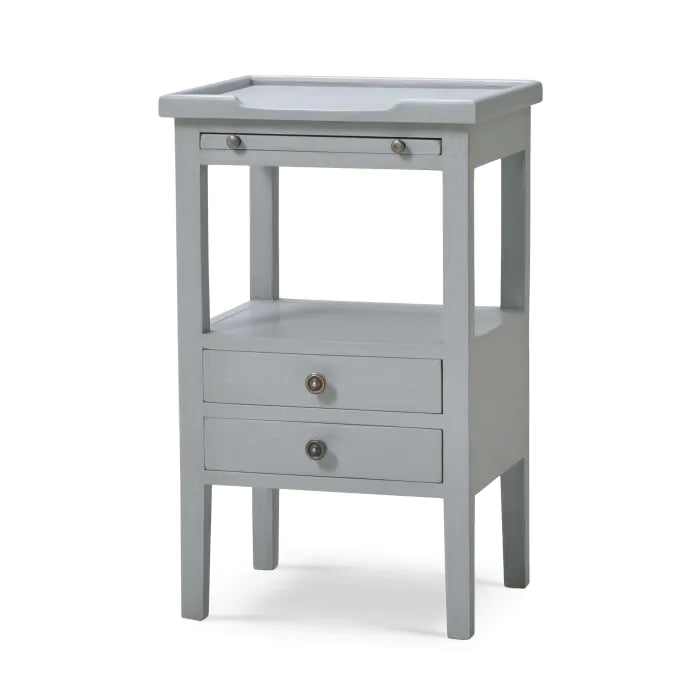 Bramble - Eton 2 Drawer Side Table w/ Pull Out Shelf - 23873GCH - GreatFurnitureDeal
