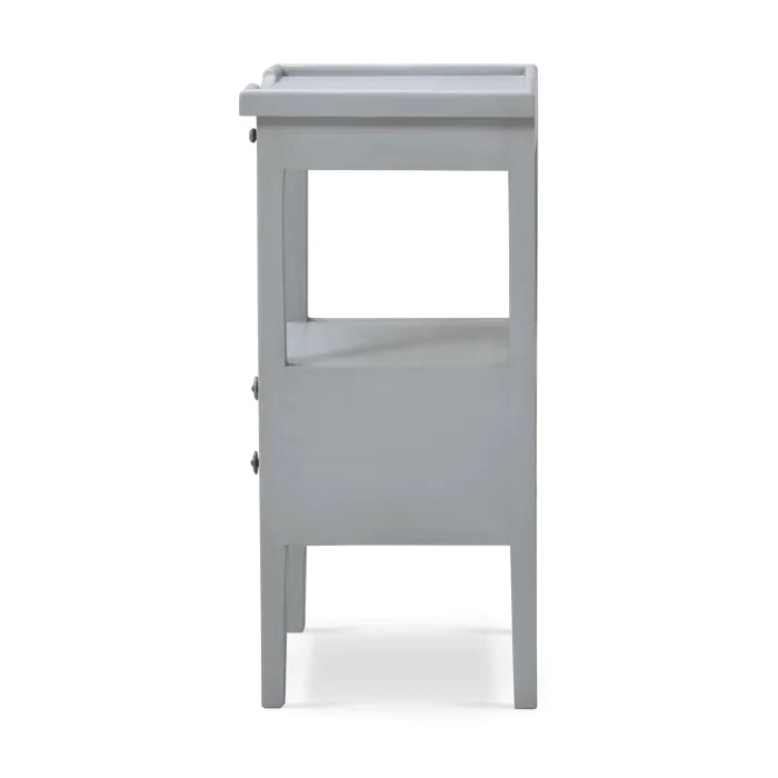 Bramble - Eton 2 Drawer Side Table w/ Pull Out Shelf - 23873GCH - GreatFurnitureDeal