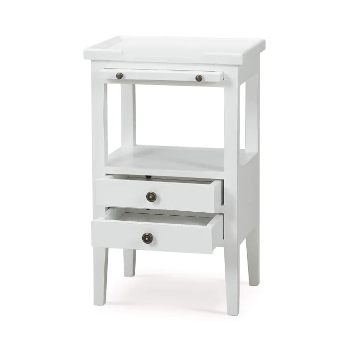 Bramble - Eton 2 Drawer Side Table w/ Pull Out Shelf - 23873HRW----LDT - GreatFurnitureDeal