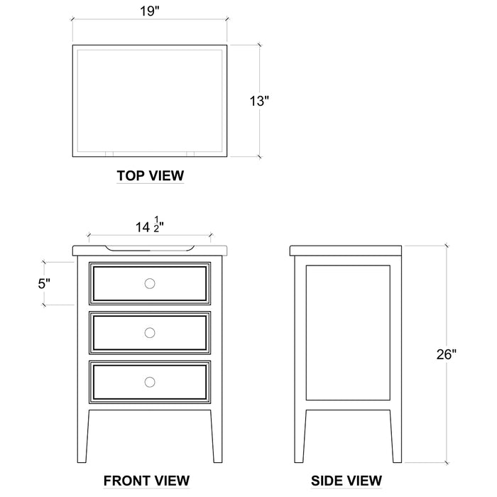 Bramble - Eton 3 Drawer End Table - BR-23874 - GreatFurnitureDeal