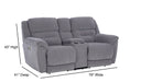 Motion Ease - Knockout Triple Power, Zero Gravity Loveseat in Granite - 239-26-14 - GreatFurnitureDeal