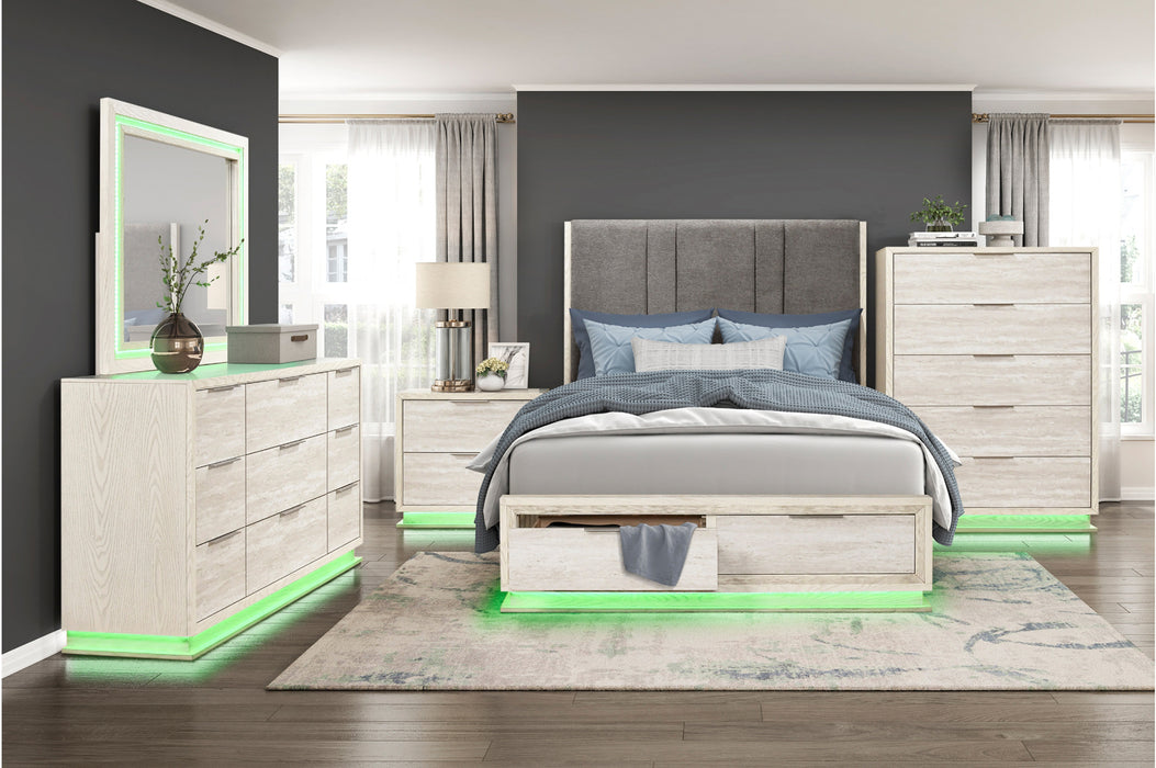Homelegance - Noctis 3 Piece King Platform Bedroom Set with Footboard Storage - 2391-1EK*3 - GreatFurnitureDeal