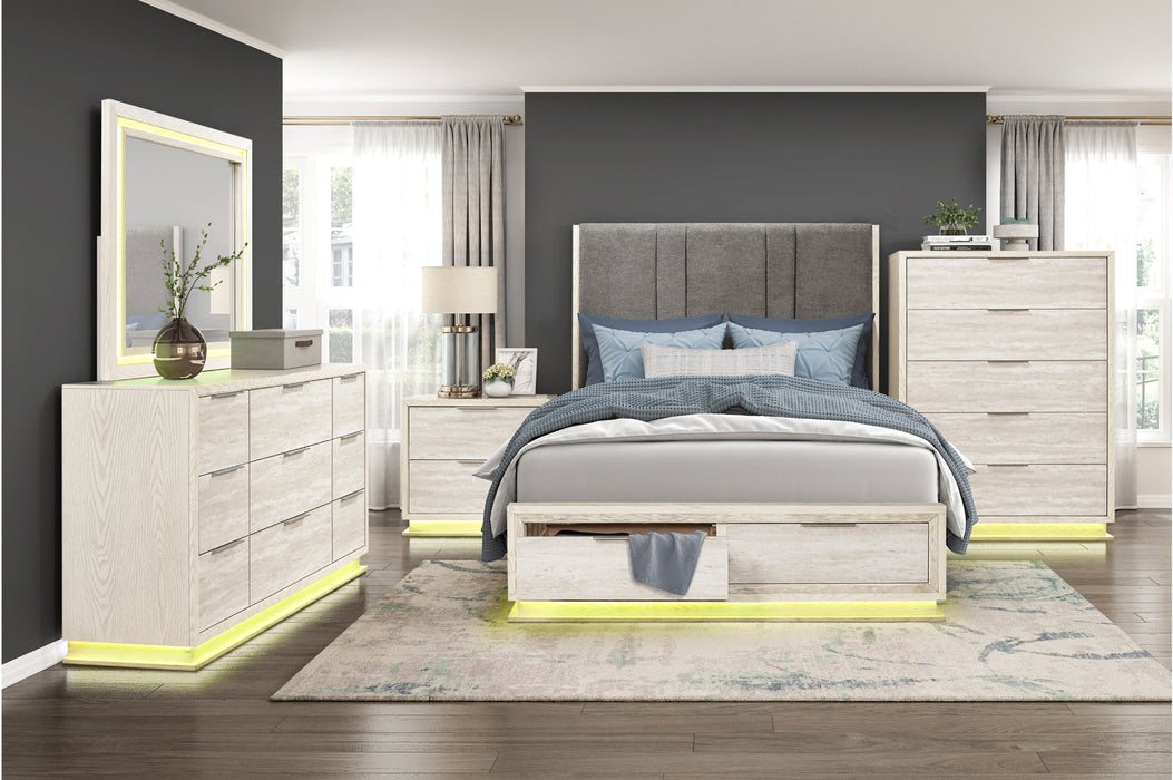 Homelegance - Noctis 3 Piece King Platform Bedroom Set with Footboard Storage - 2391-1EK*3 - GreatFurnitureDeal