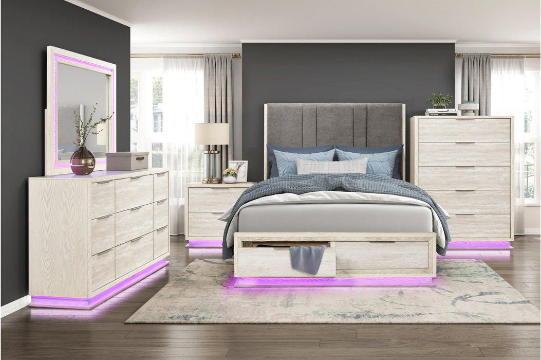 Homelegance - Noctis 3 Piece King Platform Bedroom Set with Footboard Storage - 2391-1EK*3 - GreatFurnitureDeal