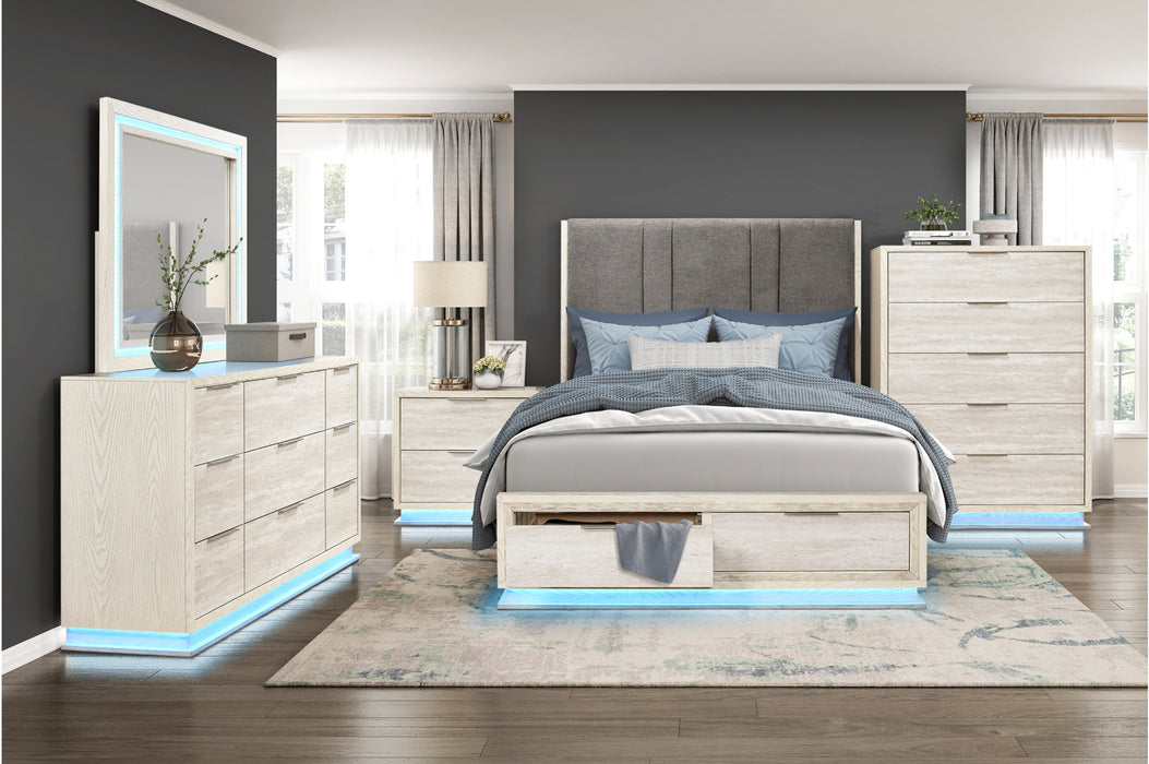 Homelegance - Noctis 3 Piece King Platform Bedroom Set with Footboard Storage - 2391-1EK*3 - GreatFurnitureDeal