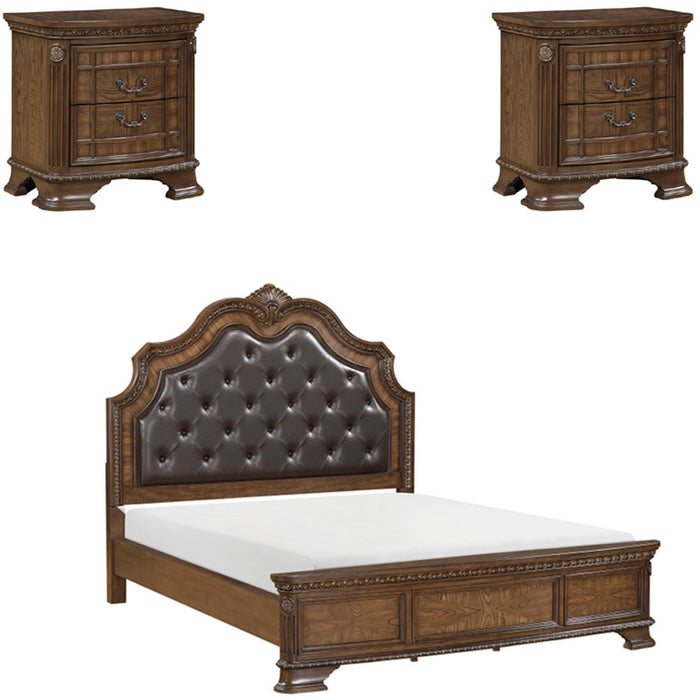 Homelegance - Bridgepoint 3 Piece Queen Bedroom Set in Brown - 2392-1-3SET - GreatFurnitureDeal