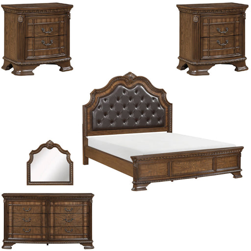 Homelegance - Bridgepoint 5 Piece King Bedroom Set in Brown - 2392K-1EK-5SET - GreatFurnitureDeal