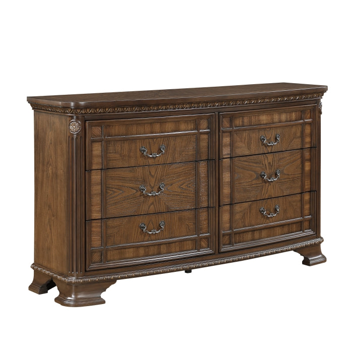 Homelegance - Bridgepoint Dresser with Mirror in Brown - 2392-5-6 - GreatFurnitureDeal