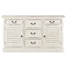 Bramble - Shutter Chest w- 5 Drawers - White Heavy Distressed - 23932WHD - GreatFurnitureDeal