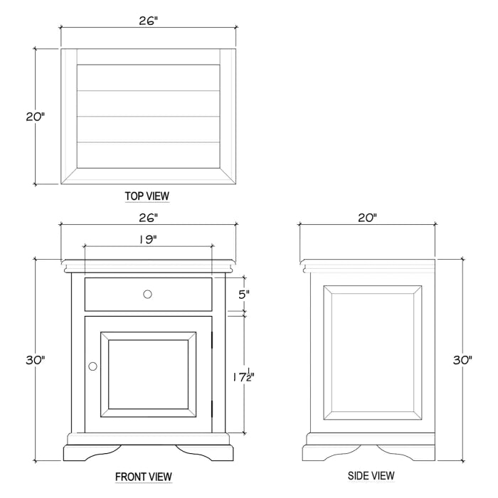 Bramble - Homestead Nightstand Large - BR-23934 - GreatFurnitureDeal