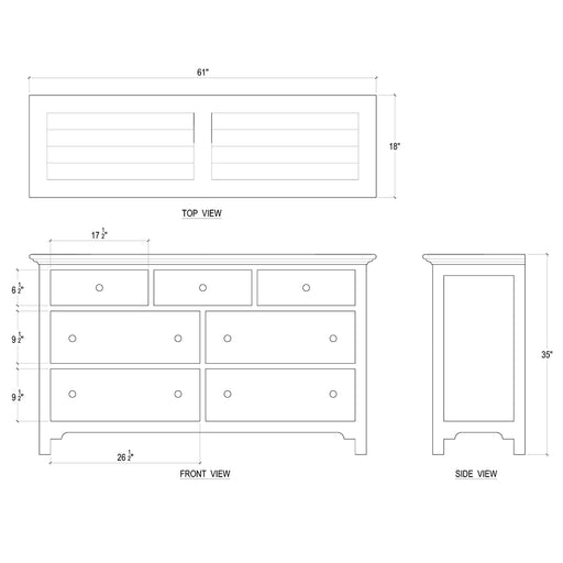 Bramble - Aries 7 Drawer Dresser - 23964 - GreatFurnitureDeal