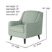 Southern Home Furnishings - Bella Eucalyptus Accent Chair in Green - 240-C Bella Eucalyptus-MTO - GreatFurnitureDeal