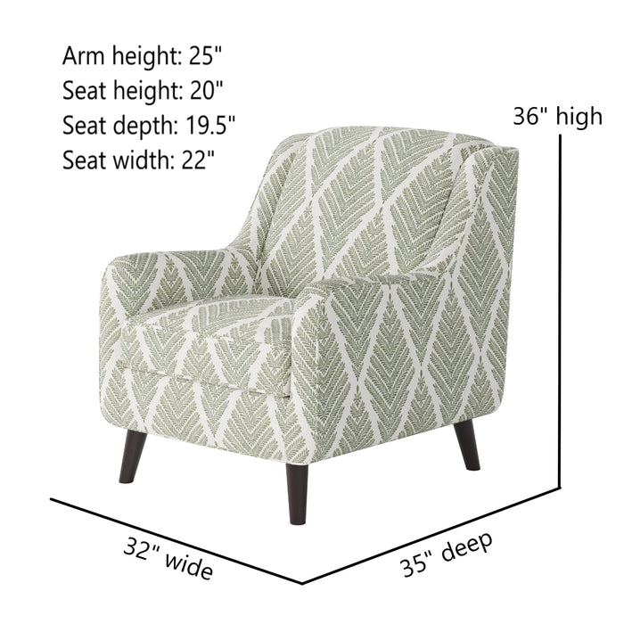 Southern Home Furnishings - Emmaline Moss Accent Chair in Multi - 240-C Emmaline Moss-MTO - GreatFurnitureDeal