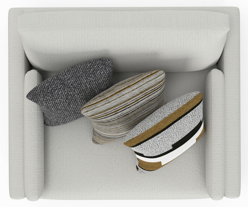 Jackson Furniture - Trevor Chair 1/2 with Storage Ottoman in Chalk - 240501-240577-CHALK - GreatFurnitureDeal