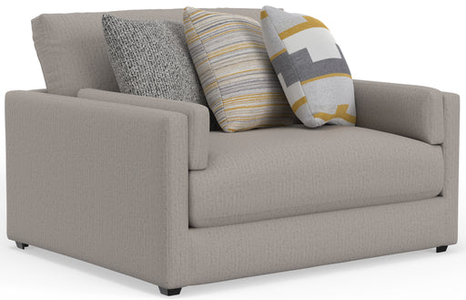 Jackson Furniture - Trevor Chair with Storage Ottoman Nickel - 240501-240577 -NICKEL - GreatFurnitureDeal