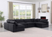 Meridian Furniture - Comfy 158" Linen Textured Fabric Upholstered 6 Piece Modular Sectional - 187Black-Sec6D - GreatFurnitureDeal