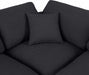Meridian Furniture - Comfy 158" Linen Textured Fabric Upholstered 6 Piece Modular Sectional - 187Black-Sec6D - GreatFurnitureDeal